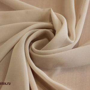Ткань для халатов Шифон однотонный цвет бежевый